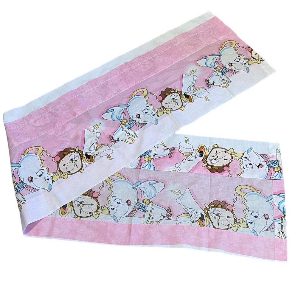 Disney's Beauty and the Beast Characters Curtain Valance circa '90s EUC 79" Long